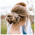 SWEETV Gold Bridal Hair Clip, Floral Hair Comb Barrette for Brides Wedding