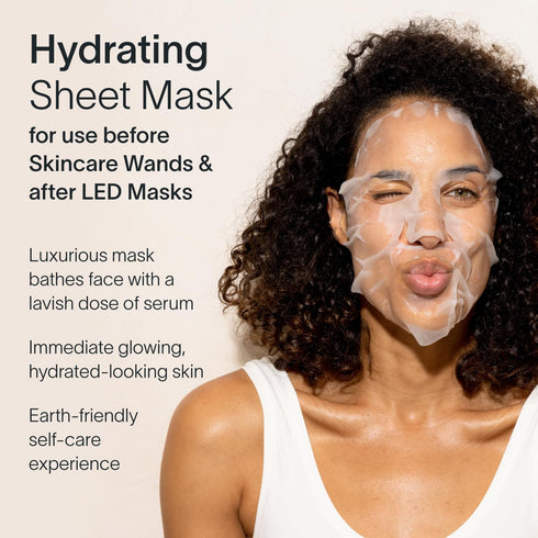 SolaWave Hydrating Sheet Mask, Anti Aging Face Mask with Niacinamide and Hyaluronic Acid