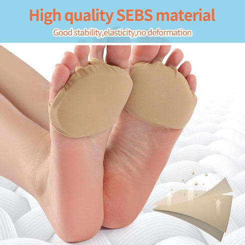 2 Pairs Gel Metatarsal Pads - Honeycomb Fabric Forefoot Pads for Men & Women, High Heels Comfort Inserts for Pain Relief