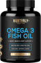 Omega 3 Fish Oil 2000mg, 800mg EPA, 600mg DHA - Burpless, Non-GMO, 120 Softgels for Joint and Heart Support