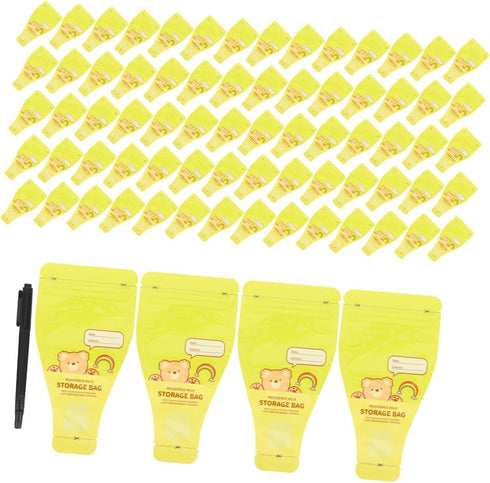 HOODANCOS Disposable Formula Storage Bags with Funnel 120pcs Set, Leakproof Milk Powder Packaging