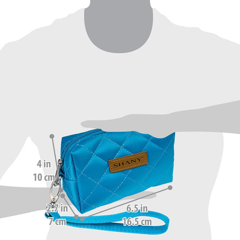SHANY Limited Edition Ocean Blue Travel Makeup Bag Cosmetics Tote for Women, Make Up Organizer
