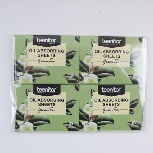 Teenitor Oil Blotting Sheets for Face, 400 Sheets Green Tea Oil Absorbing Blotting Paper for Oily Skin, Oil Control