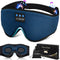 LC-dolida Sleeping Headphones Eye Mask, Wireless Music Cotton Sleep Cover with Bluetooth Headphones for Side Sleepers