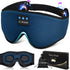 LC-dolida Sleeping Headphones Eye Mask, Wireless Music Cotton Sleep Cover with Bluetooth Headphones for Side Sleepers