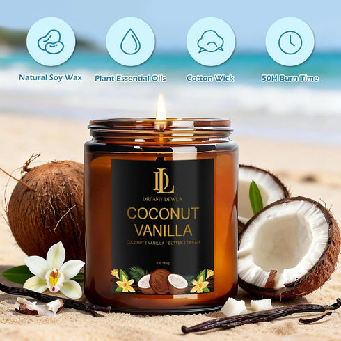 Set, 4 Pack Scented Candles Soy Candles for Home Scented, Candle Gifts for Men Women, Scents of Pineapple