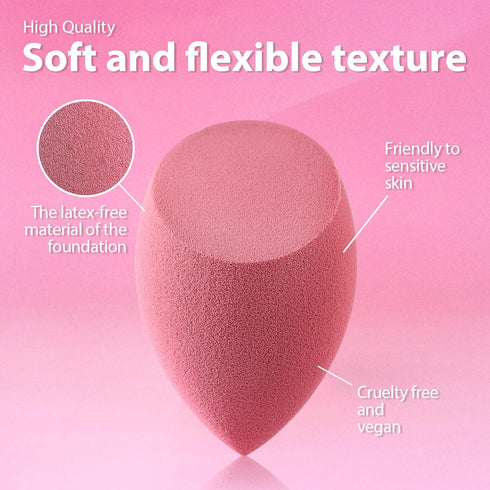 Foonbe 7 Pcs Makeup Sponge Set, Multi-colored Blender Sponges for Liquid, Cream, Powder, Includes 1 Mini Beauty Sponge