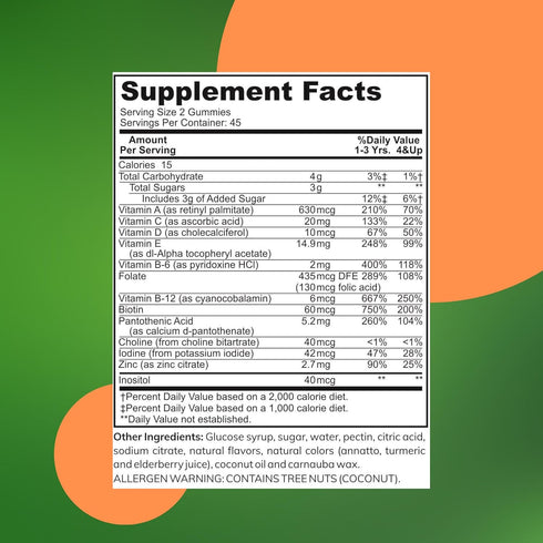 Halal Adult Multivitamin Gummies for Men, Women, Complete Nutritional Support with Biotin, Vegan, Natural Fruit