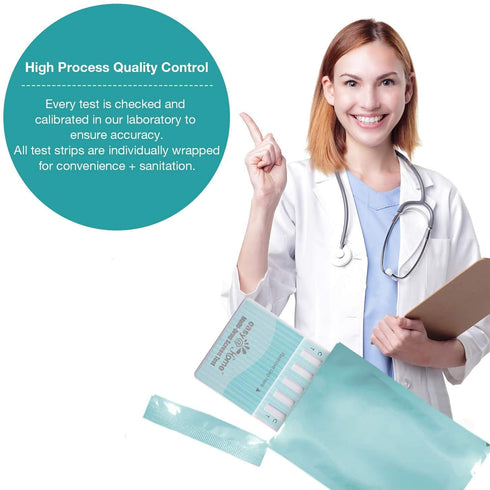 Easy@Home Multi-Drug Screen Test - 5 Pack Urine Drug Tests Kit, Testing BZO/COC/THC/MET/MOR/OXY/BAR/BUP/MTD/TCA,