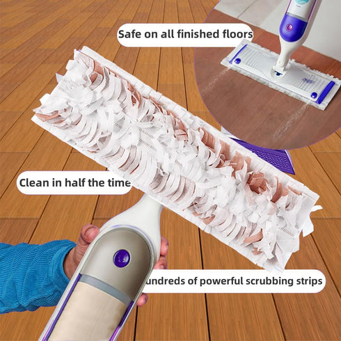 Disposable Mopping Pad Refills for Swiffer PowerMop - Multi-Surface Wood Mopping Pad Refills for Floor Cleaning, 10