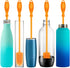 Kitchiny 12.5" Set Silicone Bottle Brush & Straw Cleaner Brush | Water Bottle Cleaner for Hydro Flasks, Tumblers