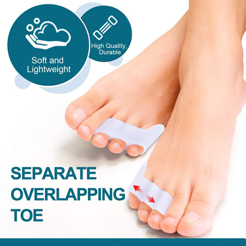 Povihome 10 Pack Pinky Toe Separator and Protectors, Triple Gel Toe Separators