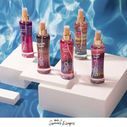 So...? Ibiza Dreams Body Mist - Long-Lasting Perfume for Women with Fruity, Floral Notes - 6.9 oz