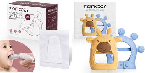 Momcozy Baby Finger Toothbrush&Baby Teether Toys