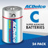 Powermax 24-Count 7-Year Packaging ACDelco C Batteries, Maximum Power Super Alkaline Battery for Home and Office, Shelf
