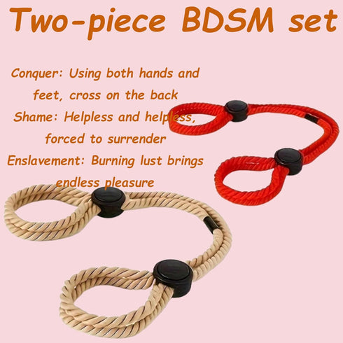 JIANJIEDATA 2PCS Adjustable Sex Cuffs Soft Wrist Cuffs for Bedroom Play Nylon Ankle Cuffs Sexy Handcuffs Bondage