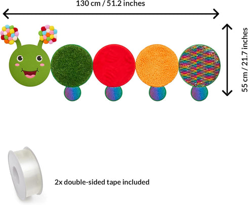 Sensory Wall Panel for Kids | Touch, Feel & Learn | Caterpillar Sensory Room Toys | Activity Play Panels | Wall Busy