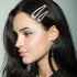 WILLBOND 40 Piece Barrettes, Women Snap Hair Clips, Large Metal Snap Nonslip Accessories, Silver