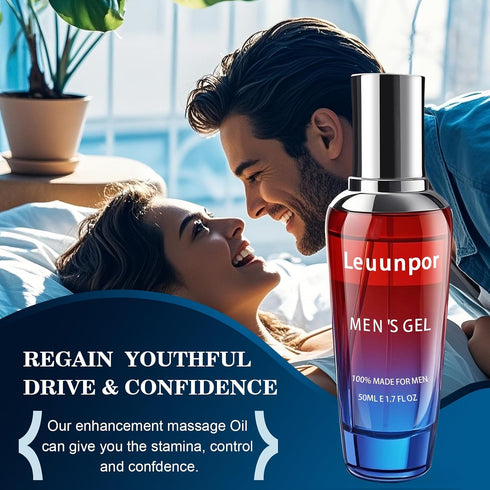 Leuunpor Men's Enhancement Gel, Male Enhancement Cream for Men for Huge Enhanced Size, Enlarge Thickness, Strength
