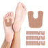 MoyRetty 60pcs U-Shaped Felt Callus Pads, Metatarsal Pads Self-Stick Cushions Protect Calluses from Rubbing on Shoes