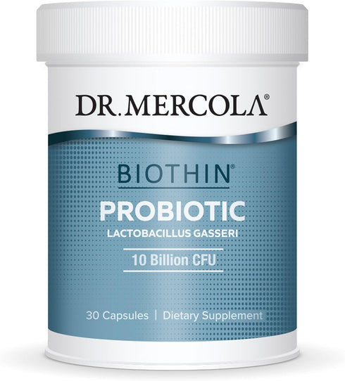 Dr. Mercola Biothin Probiotic 10 Billion CFU, 30 Capsules, Dietary Supplement for Digestive Health, Non-GMO