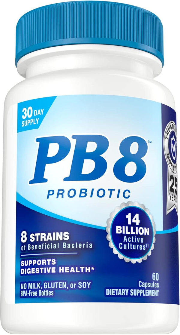 Nutrition Now PB8 Acidophilus Capsules, 60 Count for Digestive Health.