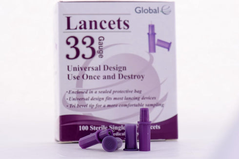 33 Gauge Pull Top Lancets for Virtually Pain-Free Testing, Suitable for Most Lancing Devices