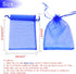 50Pcs Organza Bags - 4x6 Inches - Royal Blue Sheer Drawstring Baby Shower Favor Bags - Wedding Candy Gift Pouches
