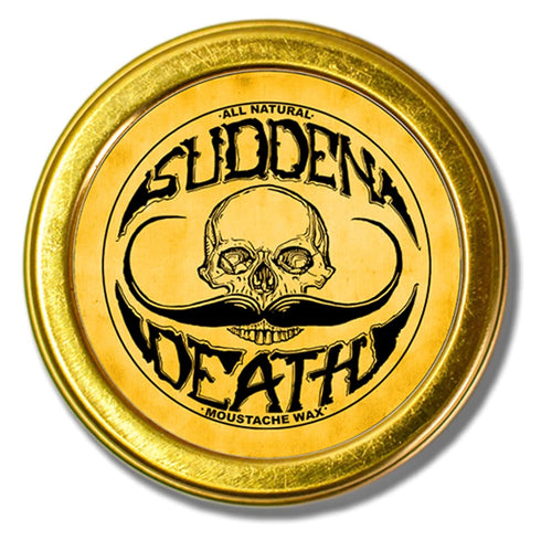 Mustache Wax Strong Hold Grooming for Men, Sudden Death Moustache & Beard Wax 1oz Tin