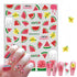 6 Sheets Fruit Nails Stickers, Summer Nails Art Stickers, 3D Self Adhesive Colorful Fruit Nail Decals for Women