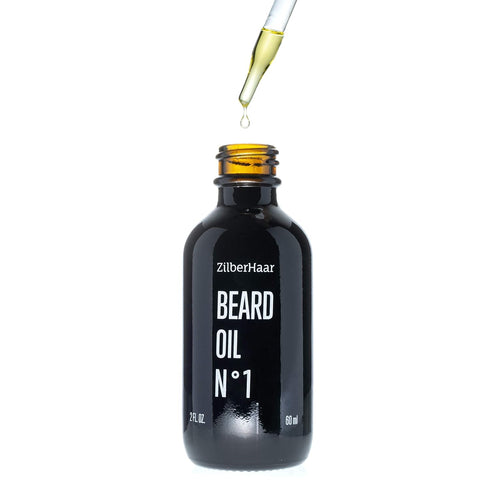 ZilberHaar Beard Oil N 1 - Pure Organic Moroccan Jojoba and Argan Oil for Natural Beard Growth and Hydration