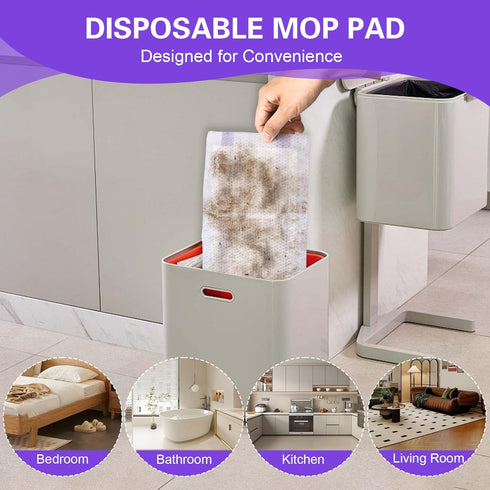 NXPPYY 100 Pack Mop Pads Refills Compatible with WetJet Mop, Disposable Mop Pads for Hardwood Floors, Tile, Laminate
