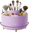 360 Rotate Makeup Brush Holder Organizer, Makeup Organizers for Vanity, Desktop, Bathroom (Purple)
