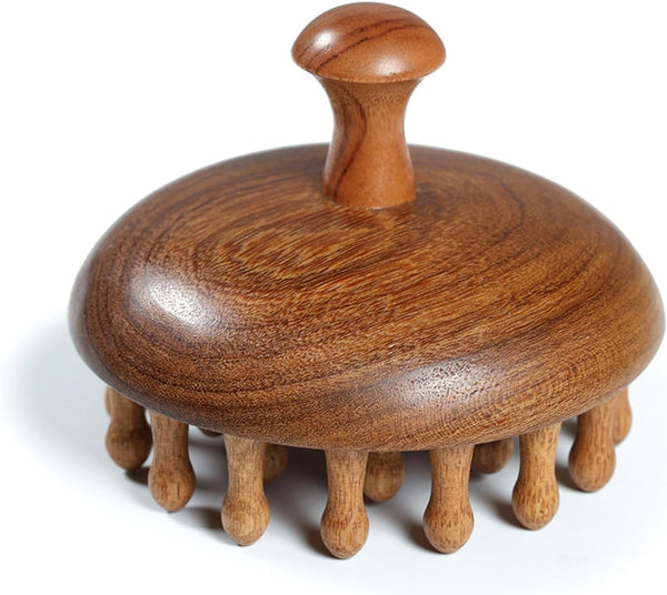 iunxkmi Wooden Scalp Massage Comb - Sandalwood Head Massager Tool, Gua Sha Brush
