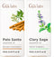 Palo Santo Essential Oil for Diffuser & Sage Oil for Skin Set