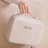 Portable Large Capacity Cosmetic Bag for Skincare Products & Makeup Brush Storage, Double Layer (White)