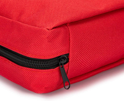 Red First Aid Bag Empty Travel Rescue Pouch for Medicine Storage, Emergency Bag for Car Home Office Kitchen Sport
