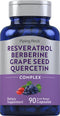 Piping Rock Resveratrol Berberine - 90 Capsules Non-GMO, Gluten Free Supplement