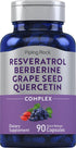 Piping Rock Resveratrol Berberine - 90 Capsules Non-GMO, Gluten Free Supplement