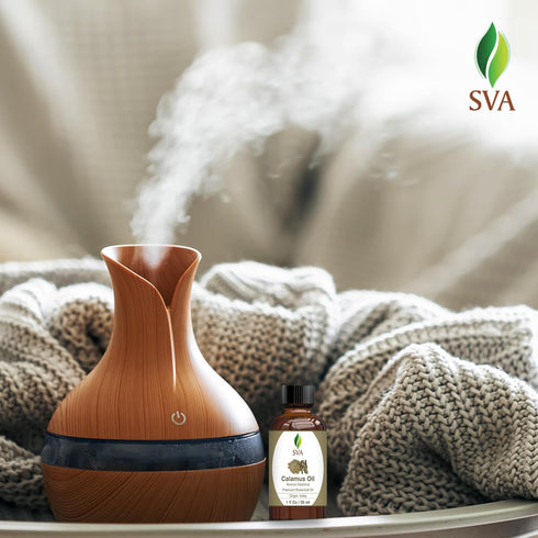 SVA 1 Fl Oz Calamus Essential Oil - 100% Natural for Diffuser, Hair Care, Skin Care, Aromatherapy, with Dropper