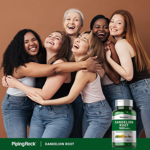 Piping Rock Dandelion Root Capsules, 1800mg, 180 Count, Herbal Supplement, Concentrated Extract, Gluten Free, Non-GMO