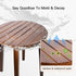 16 Inch Round Bamboo Waterproof Shower Bathroom Stool Chair, Duty Wooden Bath Corner Shaving Legs Bench Seat (Walnut
