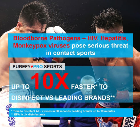Purefypro Sports Equipment Disinfectant Spray - (3.4oz, 2pk) TSA Travel Size, Kills 99.9999% Viruses and Fungi
