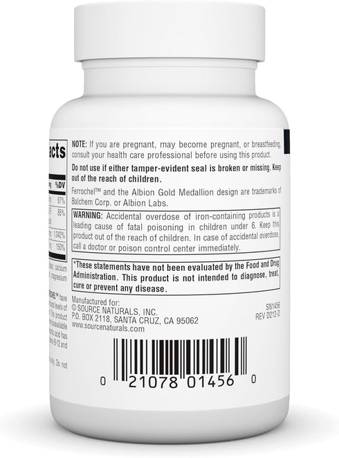 Source Naturals Advanced Ferrochel, Dietary Supplement, 27 mg of Iron, 180 Tablets