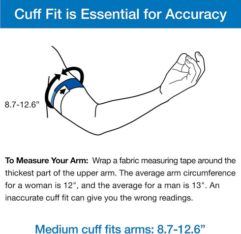 Microlife Replacement Blood Pressure Cuff, Medium (8.7-12.6 inch)