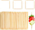 Suhfuib 700 Pcs Bamboo Toothpicks, 2.5 Inch Double-Pointed Sticks for Appetizers, Fruit, Cocktails