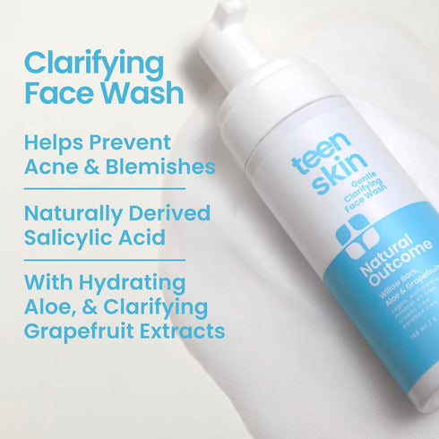Teen Skin Face Wash Duo - Gentle Foaming Daily Face Wash for Boys & Girls, Non-toxic Ingredients (Two 5 oz Bottles)