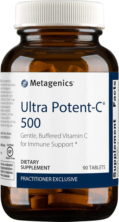 Metagenics Ultra Potent-C 500, Gentle Buffered Vitamin C Supplement, 90 Tablets