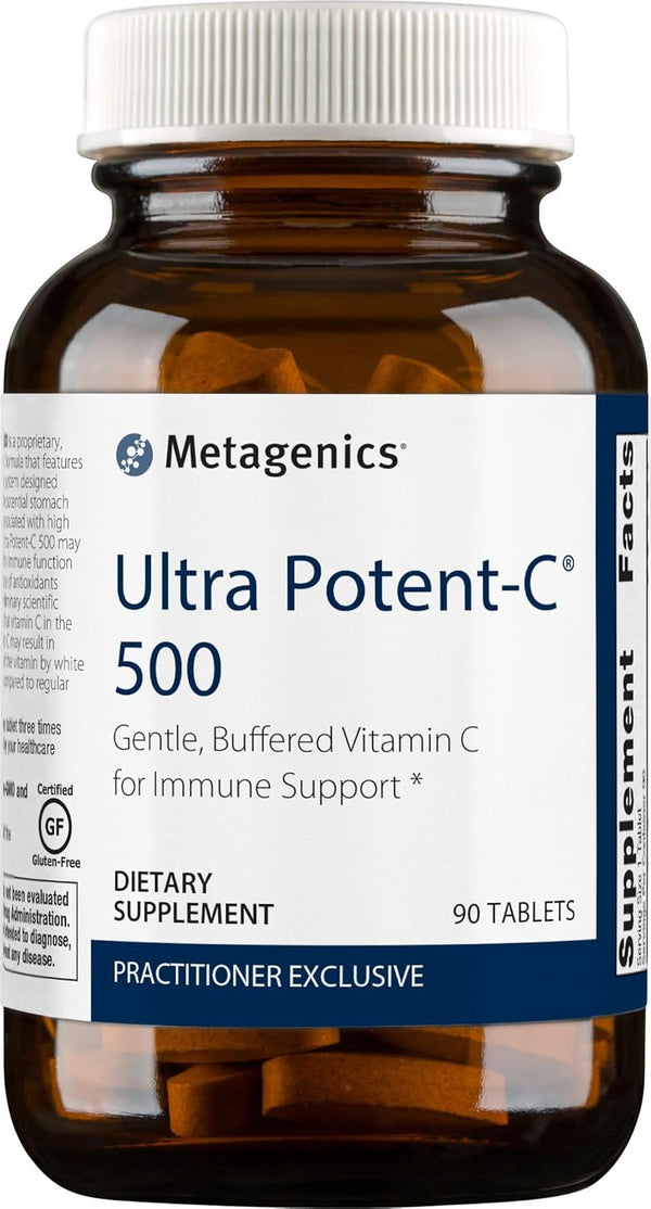Metagenics Ultra Potent-C 500, Gentle Buffered Vitamin C Supplement, 90 Tablets