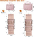 Women's Pink Travel Toiletry Bag - Hanging Makeup Organizer for Accessories and Full-size Containers